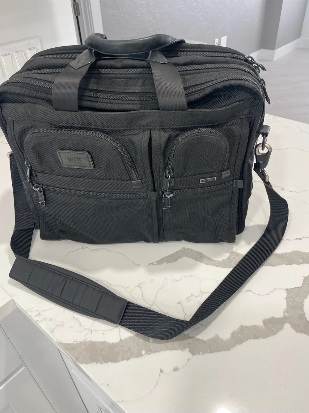 Black Men's TUMI Professional Laptop Briefcase